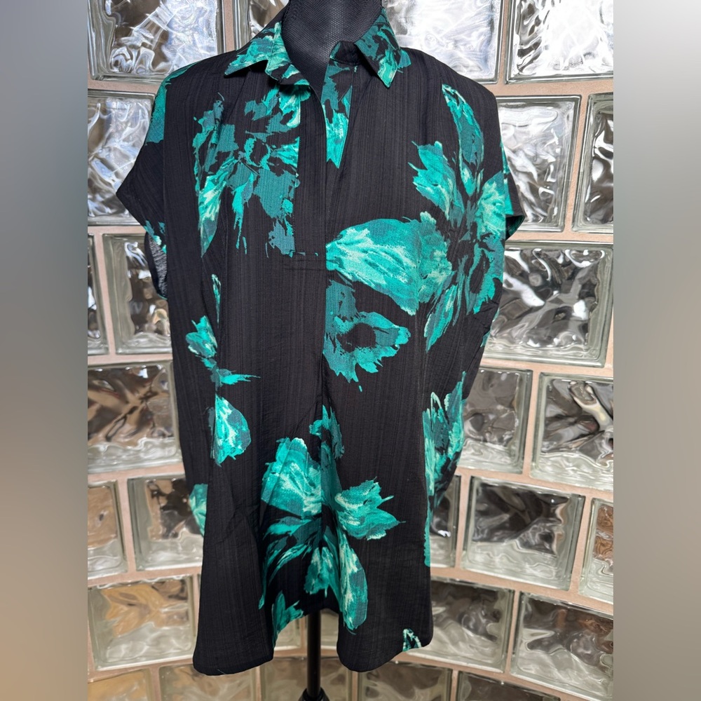 RACHEL Rachel Roy Oversized Floral Cap Sleeve Women’s Shirt Size Small (NWOT)